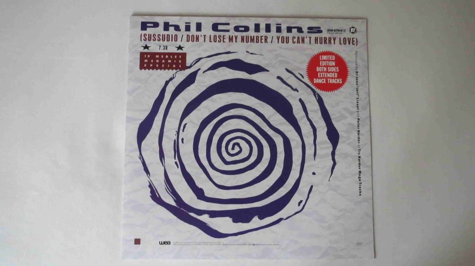 Phil Collins  Sussudio  12" Maxi Single in Essen