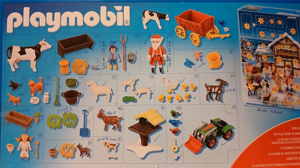 Playmobil Adventskalender "Weihnachten auf dem Bauernhof" 6624 in Eschershausen