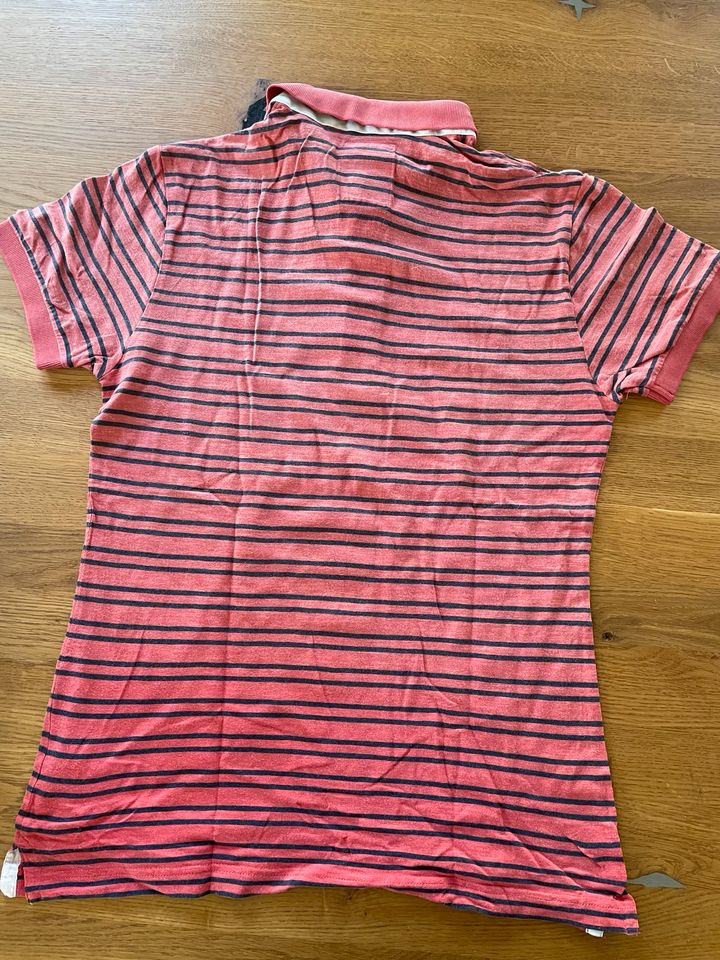 Esprit Polo-T-Shirt, Herren, Gr. S slim fit, rot gestreift in Rheine