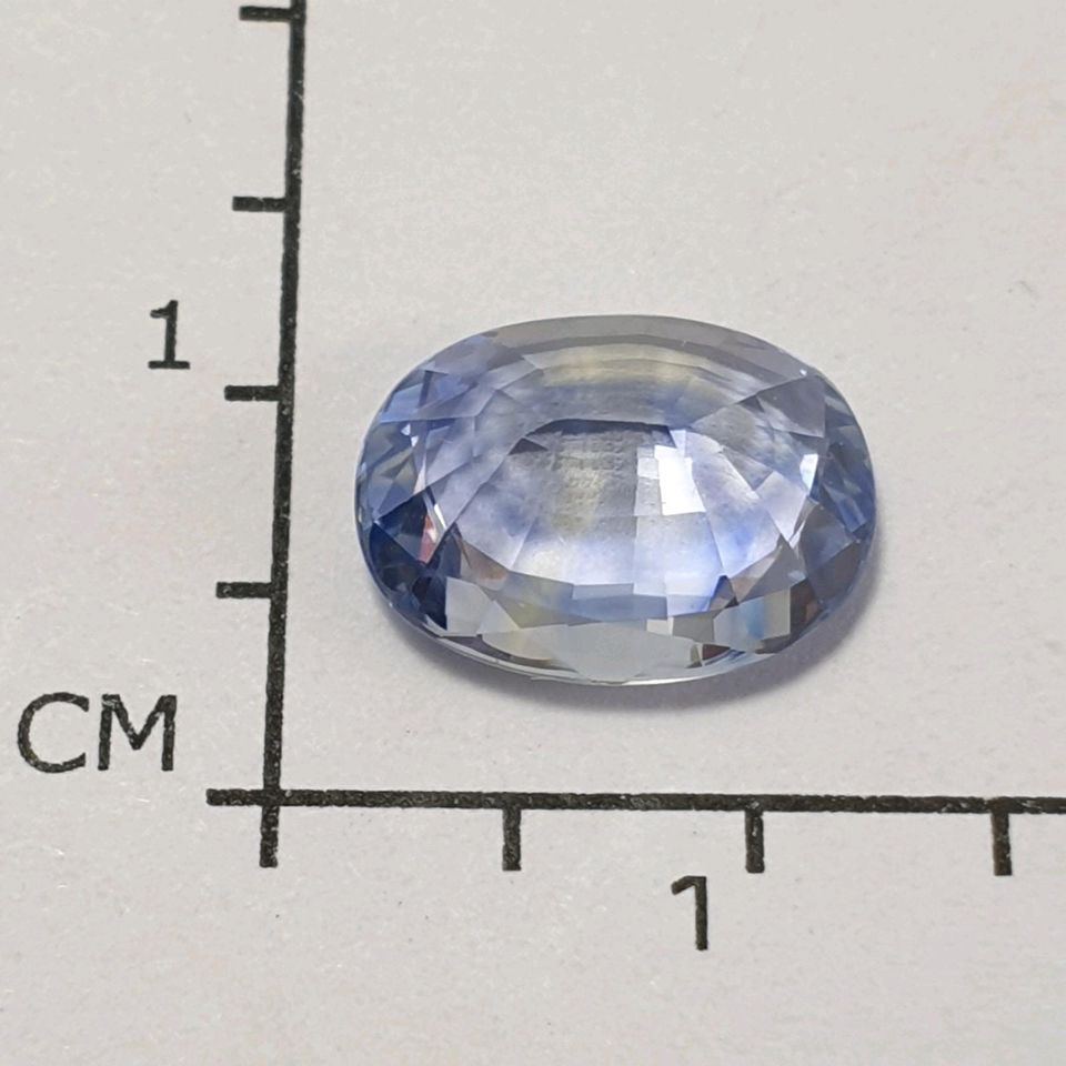 Echter oval fac. Saphir ( 3,98 Carat ) 11 x 8,7 mm / Ceylon in Recklinghausen