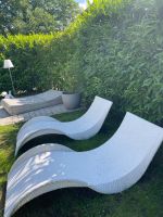 Design Wave Poyrattan Liege Gartenliege Sonnenliege weiß Münster (Westfalen) - Wienburg Vorschau