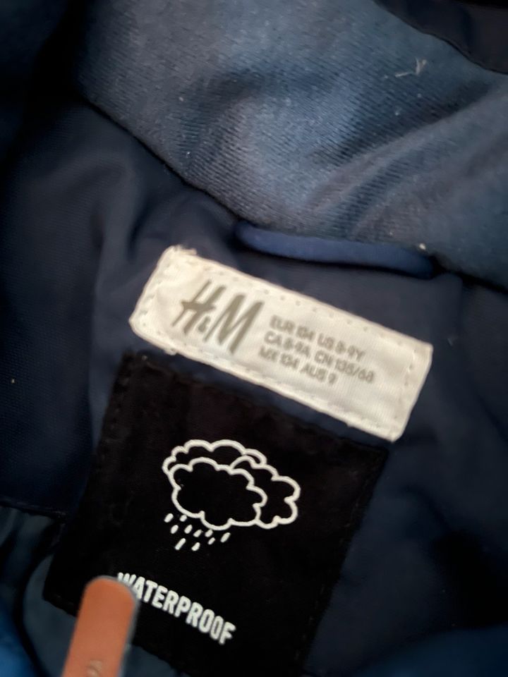 H&M Schneeanzug Overall Gr. 134 in blau mit Kunstfell / wie Neu in Bocholt