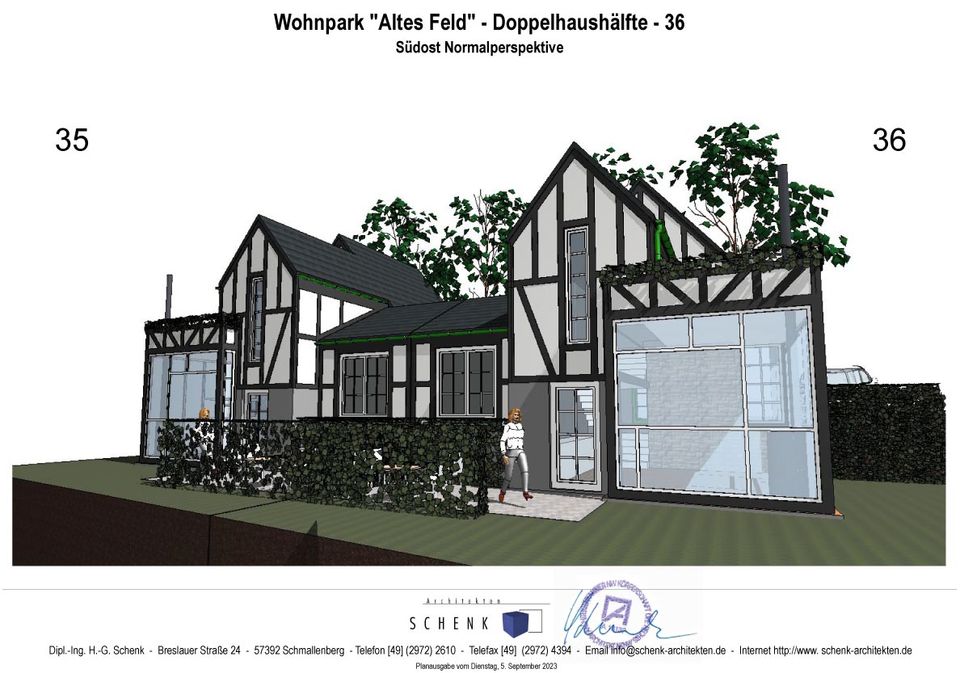 Kleines Baugrundstück für ein Wohnhaus als Doppelhaushälfte mit Baugenehmigung in Schmallenberg