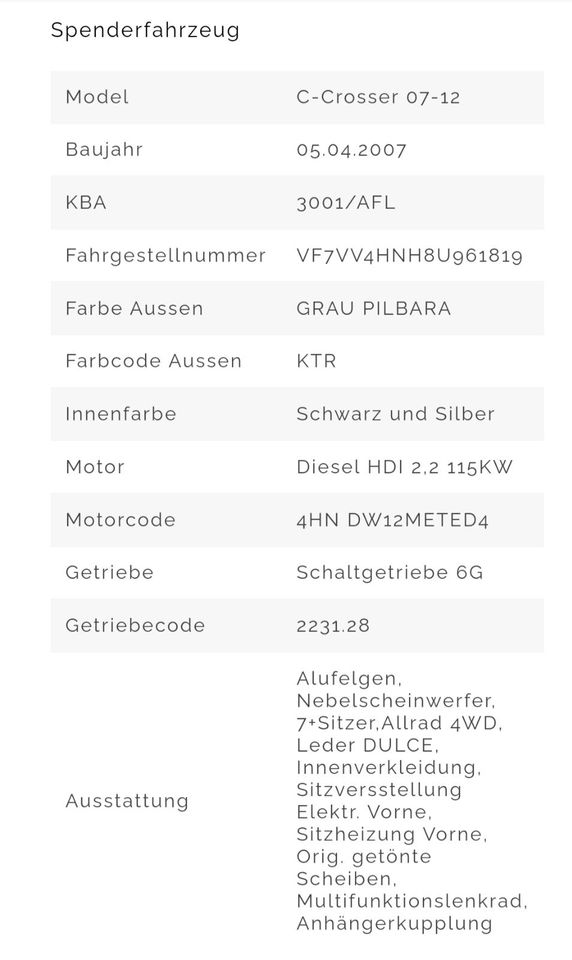 Autoradio Navi Display Navigation ACC für Citroen C-Crosser 07-12 in Senden