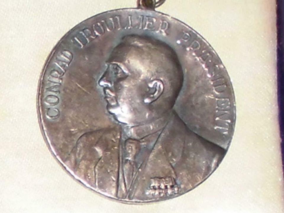 Silber Bronze Medaille Etui Verband Deutscher Brieftauben 1920 in Bottrop