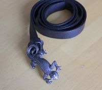 Ledergürtel schwarz L 110 cm Schnalle Salamander neu belts & more Hessen - Mainhausen Vorschau