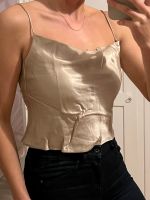 ZARA Top Satin glänzend beige Creme braun grau Nordrhein-Westfalen - Rheine Vorschau