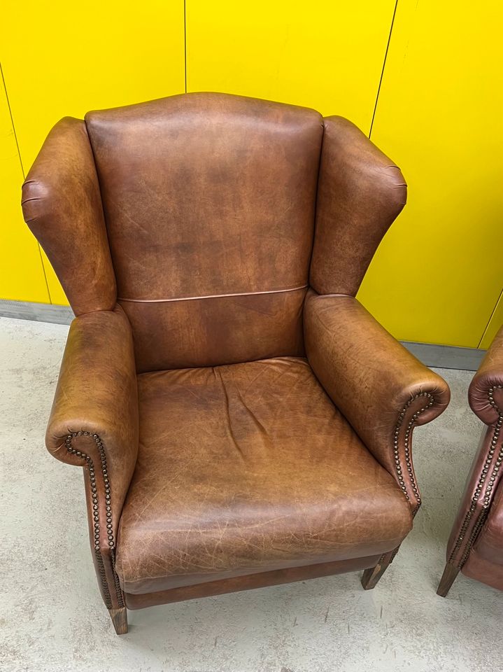 Chesterfield Styl Ohrensessel Sessel VINTAGE in Ratingen