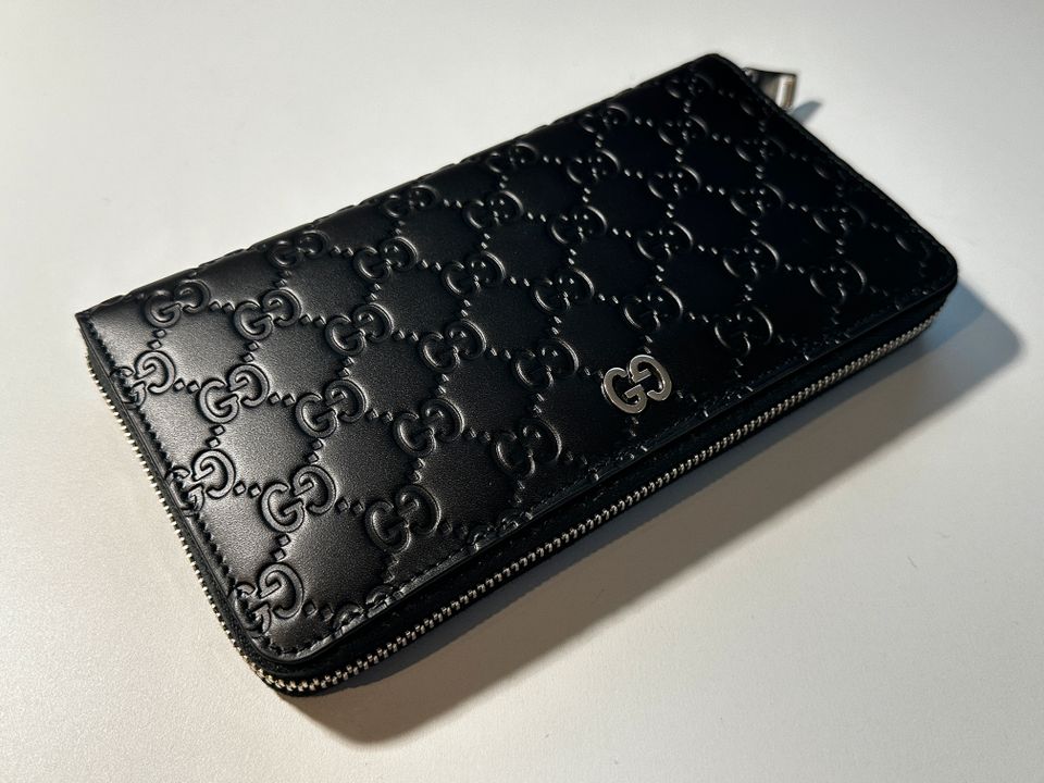 Gucci Geldbörse - Mod: 558959 Leder, Schwarz/Silber in Haibach Unterfr.