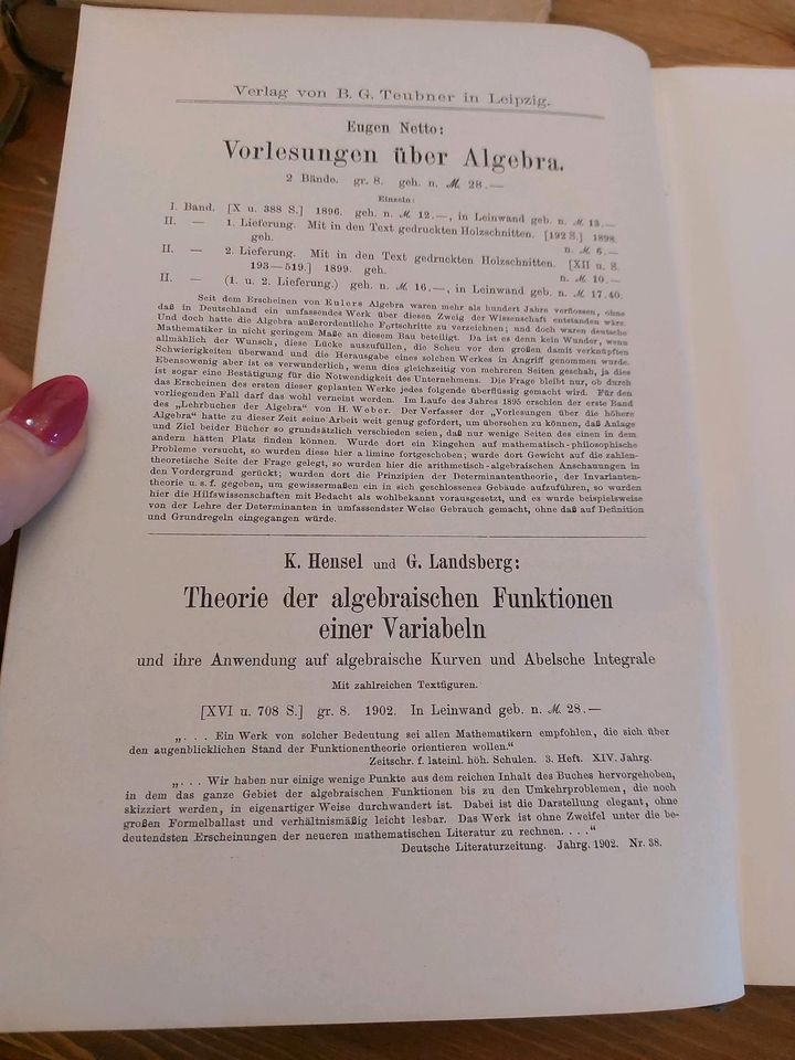 Set Sammlung alte antike Mathematik Bücher Differentialrevhnung in Lindenberg im Allgäu