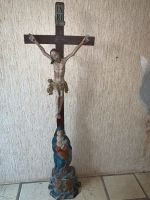 Barockes Stand Kreuz Kruzifix Jesus Christus Maria Altar Kirche Bayern - Kaufering Vorschau