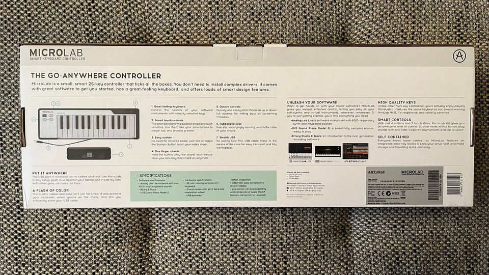 ARTURIA - Microlab Smart Keyboard (Midi) Controller - Schwarz OVP in Neuruppin