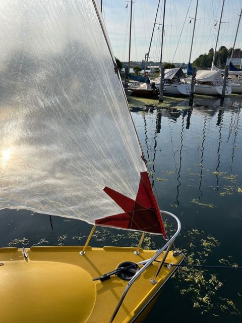 Fock Vorsegel transparent mit Messing Stagreiter in Hanau