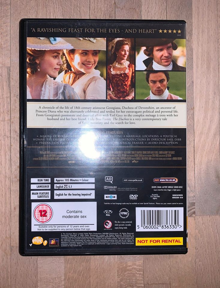 DVD The Duchess Keira Knightley Ralph Fiennes Englisch in München