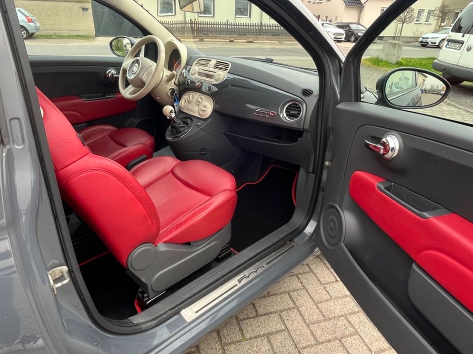 Fiat 500C 1.2 Lounge*Vollleder*Anhängerkupplung*Klima in Großkorbetha