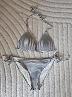 H&M Triangel-Bikini Set gestreift Gr. 38 weiss blau Bayern - Höchstadt Vorschau