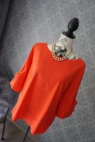 Opus Schlupfbluse 3/4 Ärmel Bluse Stretch Korallenrot Curvy 42 44 Niedersachsen - Meppen Vorschau