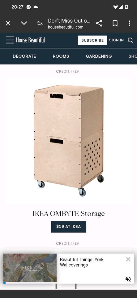 IKEA OMBYTE Rollcontainer / Trolley aus Holz in München