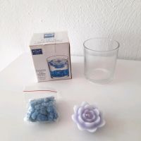 Neues Teelicht Glas / Partylicht / blau / Kerze Nordrhein-Westfalen - Alpen Vorschau