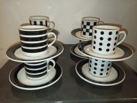 8 Espresso Tassen Tasse schwarz weiß kleine Tassen Nordrhein-Westfalen - Bad Driburg Vorschau