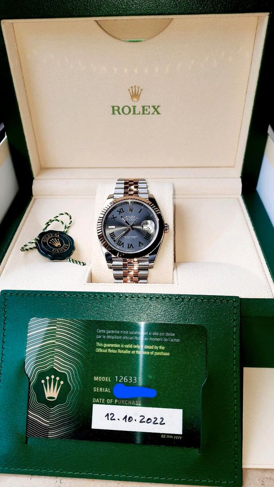 Rolex Datejust 41 Wimbledon/ Ungetragen-New/Edelstahl/Rosegold in Mainz