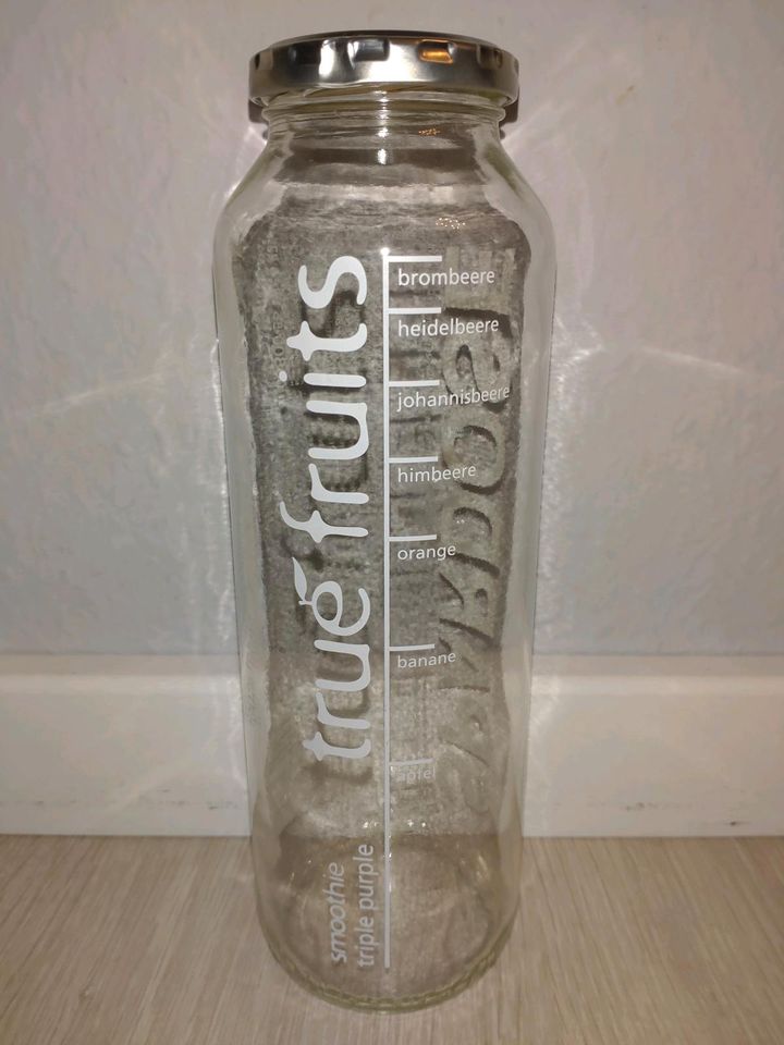 True Fruits Flasche 750 ml SPARDOSE Glas in Essen