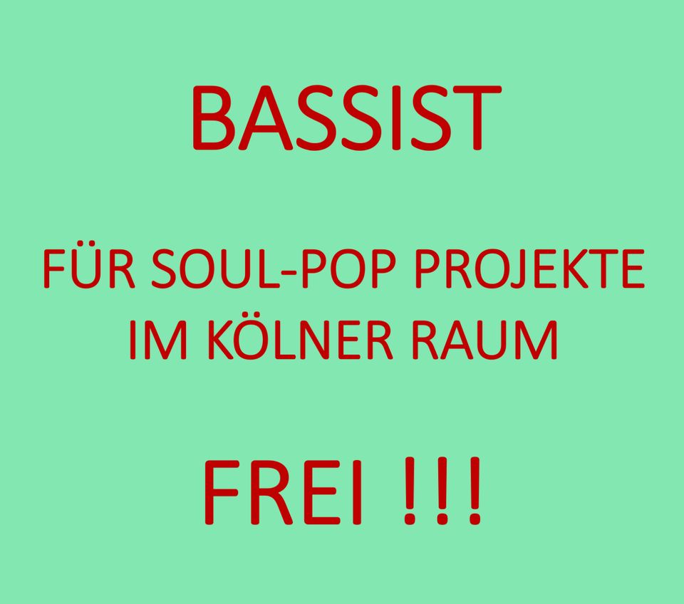 Bassist frei für Soul Pop Projekte im Kölner Raum in Pulheim