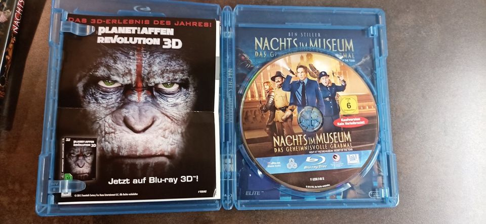 DVD 3 x NACHTS IM MUSEUM 1- 3 Teil 3 als Bluray in Rostock