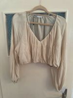 Kurze Bluse Zara L Creme nude cropped Langarm Hannover - Südstadt-Bult Vorschau