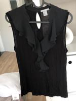 "H&M" Blusen-Top Volants Rüschen schwarz Größe M Viskose Baden-Württemberg - Biberach an der Riß Vorschau