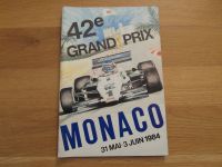 FORMEL 1 GRAND PRIX MONACO 1984 ORIGINAL PROGRAMM HEFT RARITÄT!!! Berg - Bachhausen Vorschau