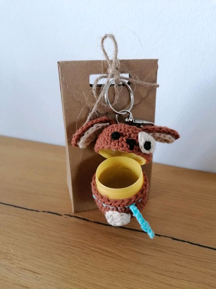 Häkel-Ü-Ei süßer Hund Handmade * Schlüsselanhänger in Hövelhof