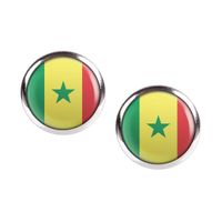 Mylery Ohrstecker Paar mit Motiv Senegal Dakar Flagge silber vers Hessen - Trendelburg Vorschau