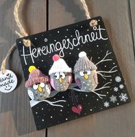 Türschild, Hereingeschneit, Vögel auf Stein +Strickmütze FP €26* Nordrhein-Westfalen - Dinslaken Vorschau