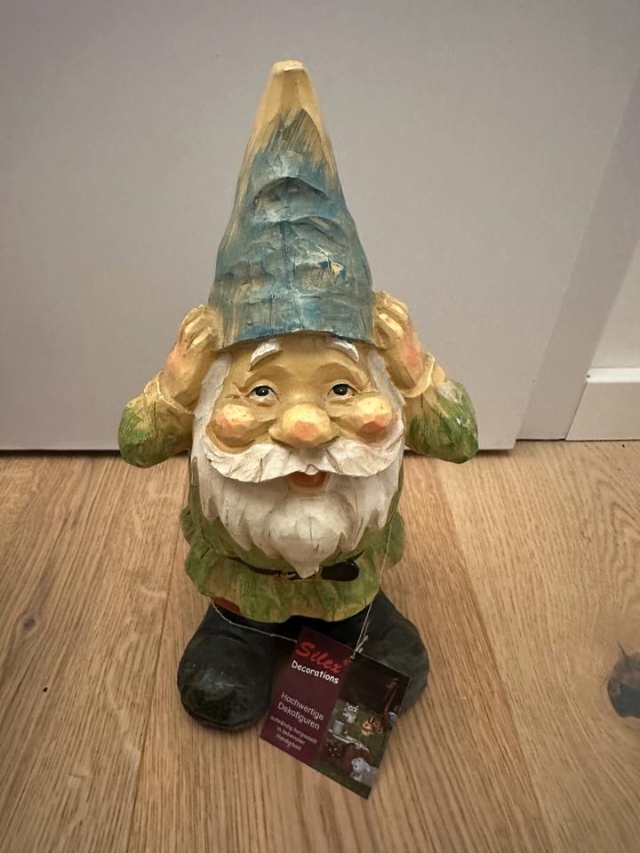 Gartenzwerg, Polyresin, mehrfarbig nichts hören sehen sprechen in Bad Soden-Salmünster