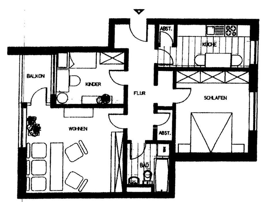 Modernisierte 3-Zimmer-Eigentumswohnung mit Balkon und Stellplatz in guter Lage von Rendsburg in Rendsburg
