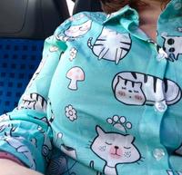 Bluse mit Katzen Größe 48 Hemelingen - Sebaldsbrück Vorschau