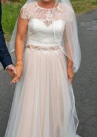 Hochzeitskleid Dreiteiler Tüllrock Blush Corsage Spitzenbluse Nordrhein-Westfalen - Kamen Vorschau