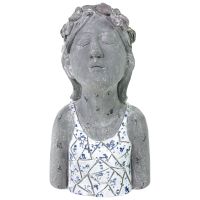 CHICCIE Skulptur Mädchen mit Blumenkrone 40cm - Dekoration Figur Nordrhein-Westfalen - Heiden Vorschau