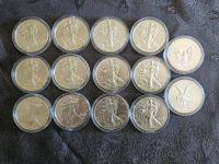 14 American Eagle Silbermünzen je 1oz, JG: 2021, 2020, 2019 Niedersachsen - Leezdorf Vorschau