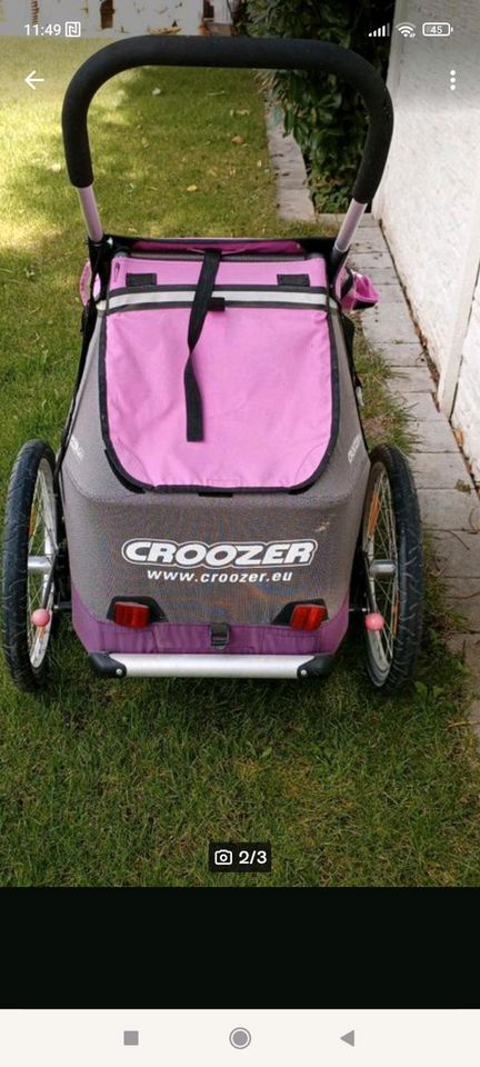 Original Croozer Fahrradanhänger Fahrrad Anhänger Kid for 1 Rosa in Stockach