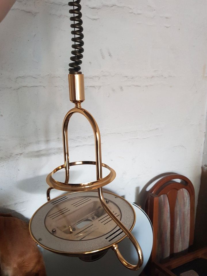 Hängelampe Messing alte Esszimmerlampe Lampe Vintage in Essen
