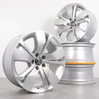 Alufelgen 18 Zoll VW Touareg 3 III CR Original Felgen Felgensatz Cordova 760601025A Silber 8x18ET25 5x112 66,6mm Gebraucht Thüringen - Gefell Vorschau