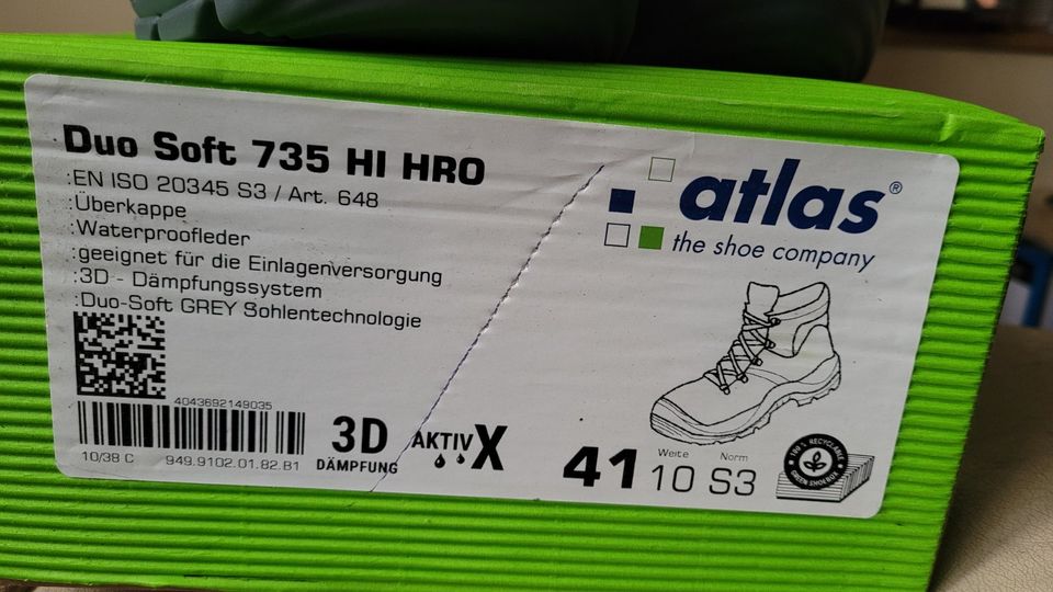ATLAS Sicherheitsschuh hoch Duo Soft 735 S3 HI Gr. 41 in  Nordrhein-Westfalen - Neunkirchen Siegerland | eBay Kleinanzeigen ist jetzt  Kleinanzeigen
