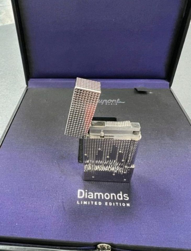 S.T. Dupont Feuerzeug Diamond Drops Limited Edition Diamant ST. D in Ottersweier