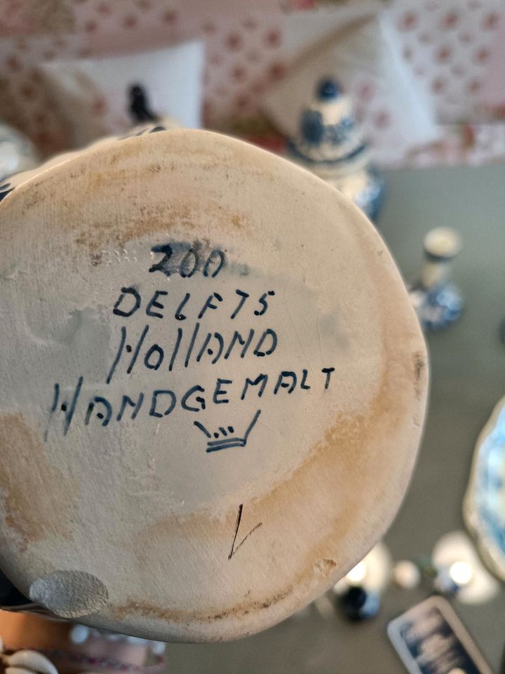 Delft Holland Porzellan, handbemalt , Gilde Zertifikat in Deißlingen
