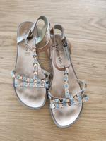 Tamaris Damen Sandalen Gr 38 braun silber Bayern - Walderbach Vorschau