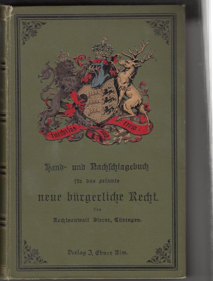 Württ. Rechtsbuch von 1899 Hand- u. Nachschlagewerk - historisch in Langenenslingen