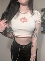Vintage Kurzes Top T-Shirt Weiß Sachsen - Chemnitz Vorschau