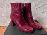 Leder Ankle Boots Stiefeletten, Gr 39, Weinrot Bayern - Werneck Vorschau